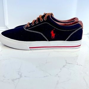 Polo ralph lauren men's vaughn saddle fashion sneaker Clearance